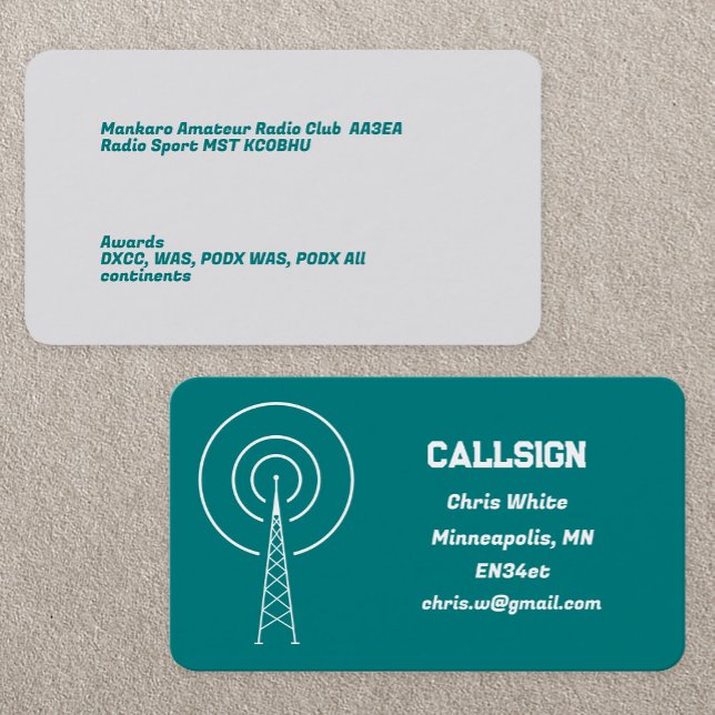 Tarjeta De Visita Ham Radio (Ham Radio Business Card)