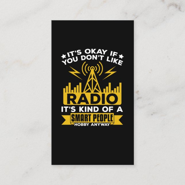Tarjeta De Visita Ham Radio Hobby Funny Radio Operador (Anverso)