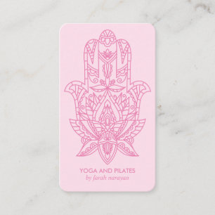 Tarjeta De Visita Hamás  Masaje de spa Pink Wellness Yoga holístic