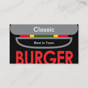 Tarjeta De Visita Hamburguesa Clásica