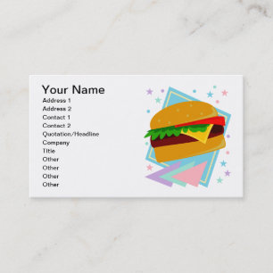 Tarjeta De Visita Hamburguesa Deliciosa Monada