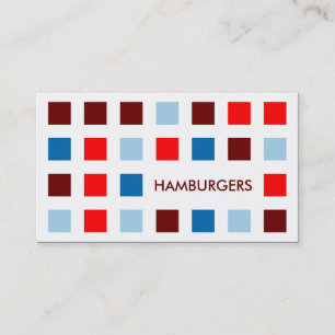 Tarjeta De Visita HAMBURGUESAS (cuadrados de la MOD)