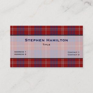 Tarjeta De Visita Hamilton Tartán Plaid