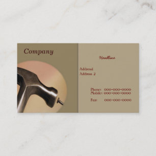 Tarjeta De Visita Hammer Business Card
