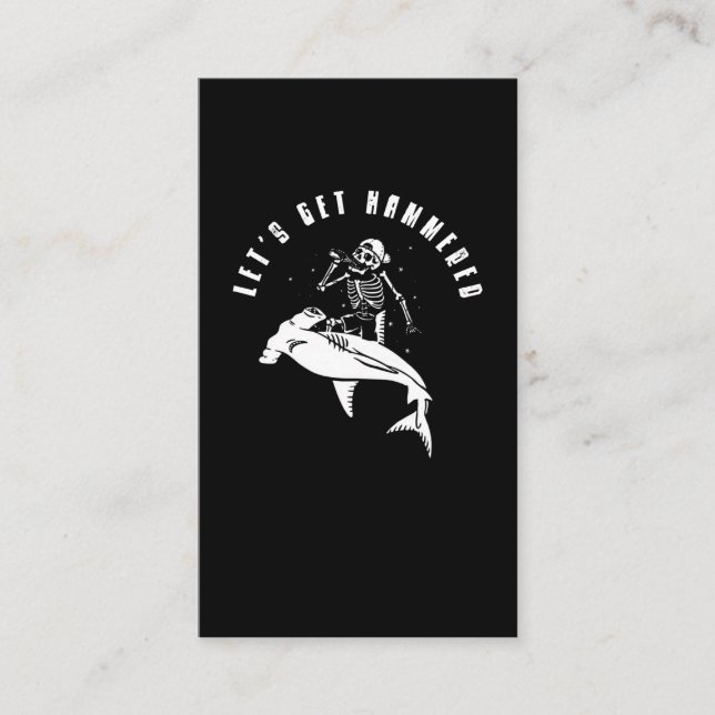 Tarjeta De Visita Hammerhead Shark Fiesta Graciosa cerveza Beer Humo (Anverso)