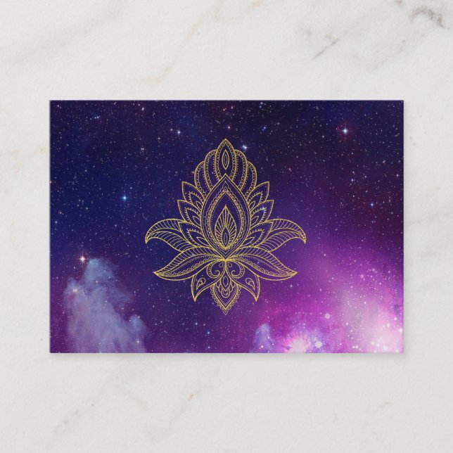 Tarjeta De Visita *~* Hamsa Galaxia Sacra Nebulosa Cósmica (Anverso)