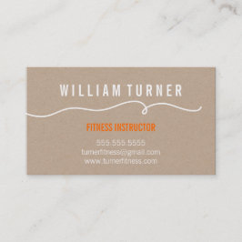 Tarjeta De Visita HANDDRAWN LINE simple calamar a la moda kraft