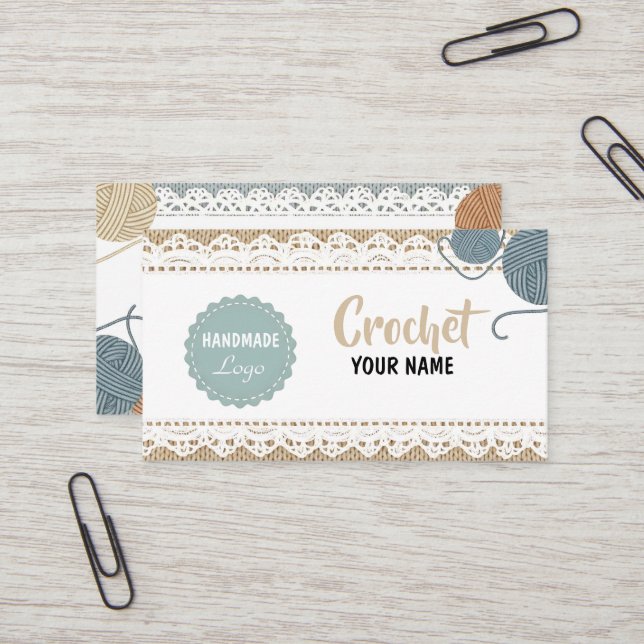 Tarjeta De Visita  Handmade Crochet Business Card (Anverso/Reverso In Situ)