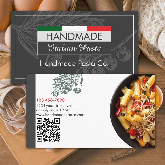 Tarjeta De Visita Handmade Pasta Shop (Subido por el creador)