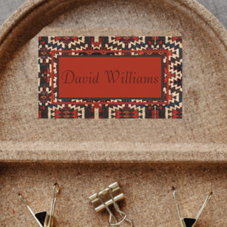 Tarjeta De Visita Handsome Oriental Rug Design Business Card