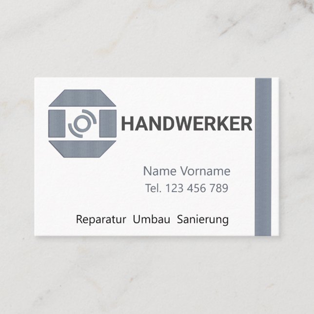Tarjeta De Visita Handwerker (Anverso)