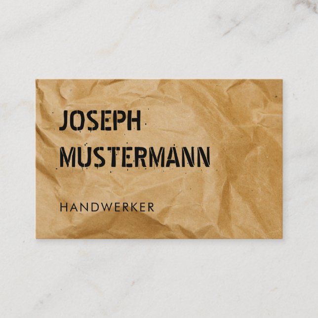 Tarjeta De Visita Handwerker Visitenkarte Vorlage Anpassen (Anverso)