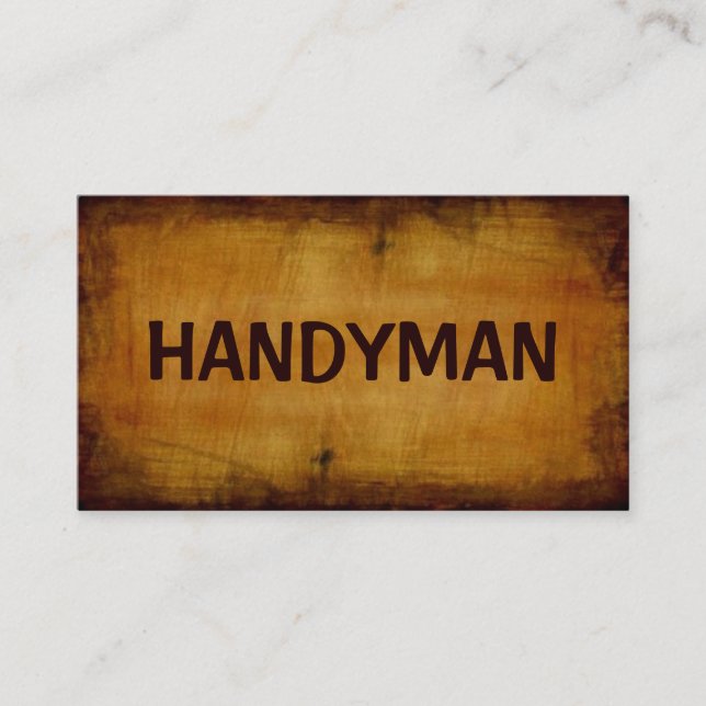 Tarjeta de visita Handyman Antique (Anverso)