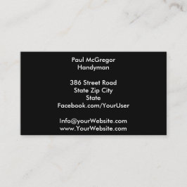 Tarjeta De Visita Handyman Business Card