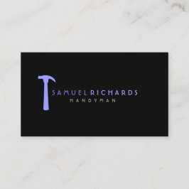 Tarjeta De Visita Handyman Business Card Simple Hammer Silhoutte