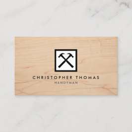Tarjeta De Visita Handyman, Carpenter, Logo de Builder White en Made