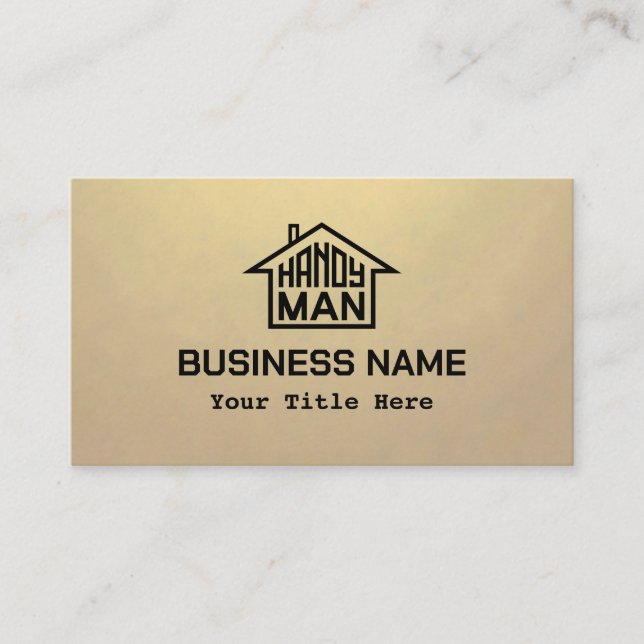 Tarjeta De Visita Handyman con logotipo (Anverso)