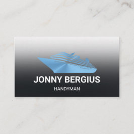 Tarjeta De Visita Handyman de barco azul