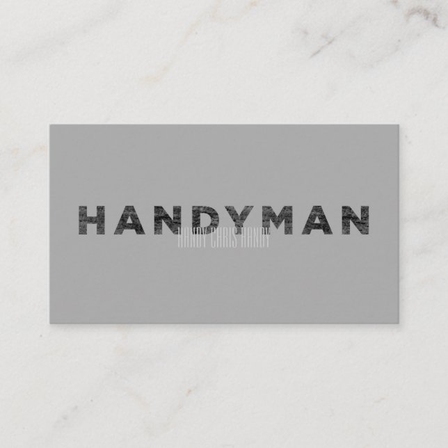 Tarjeta De Visita Handyman [estilo de prensa escrita] (Anverso)