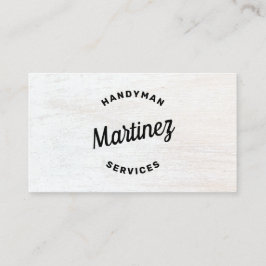Tarjeta De Visita Handyman Home Improvement Wood Business Card