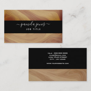 Tarjeta De Visita Handyman profesional de firma y negro y madera