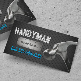 Tarjeta De Visita Handyman Professional Big Hammer Dark Metalizado