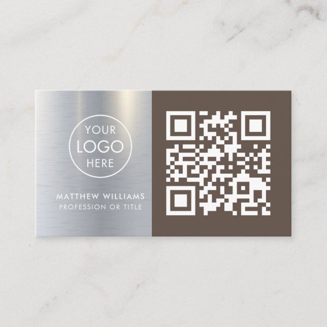 Tarjeta De Visita Handyman Professional QR Code Logo Moderno Busines (Anverso)