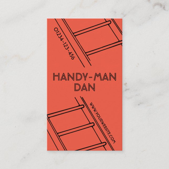 Tarjeta de visita HandyMan / Repare Guy (Anverso)