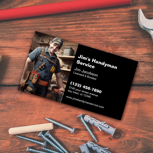 Tarjeta De Visita Handyman Service (Subido por el creador)