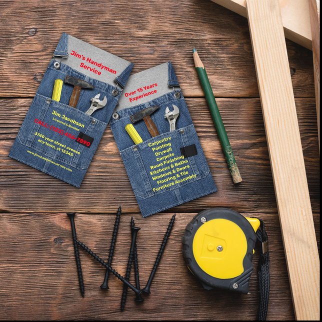 Tarjeta De Visita Handyman Service (Subido por el creador)