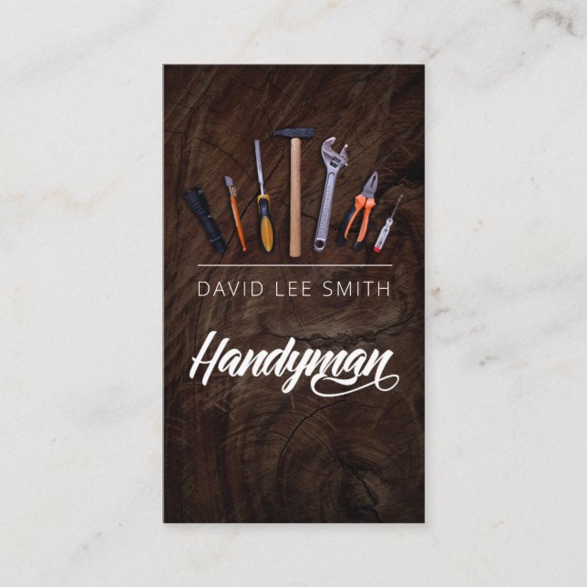 Tarjeta De Visita Handyman Services (Anverso)