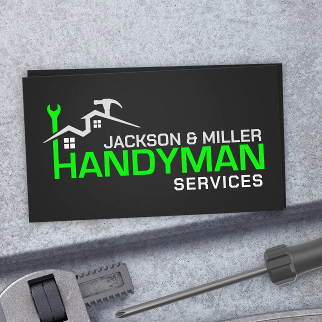 Tarjeta De Visita Handyman Services Guay Simple (Subido por el creador)