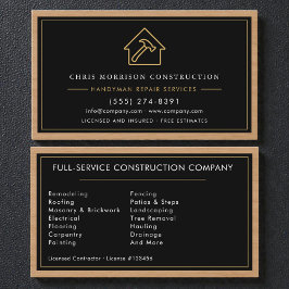 Tarjeta De Visita Handyman Wood Texture