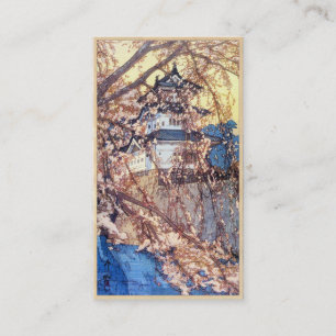 Tarjeta De Visita Hanga de la espinilla de Japón del castillo de