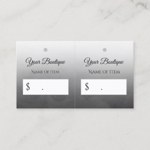 Tarjeta De Visita Hangtag simple profesional para el bricolaje negro