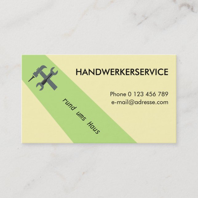 Tarjeta De Visita hanwerkerservice (Anverso)