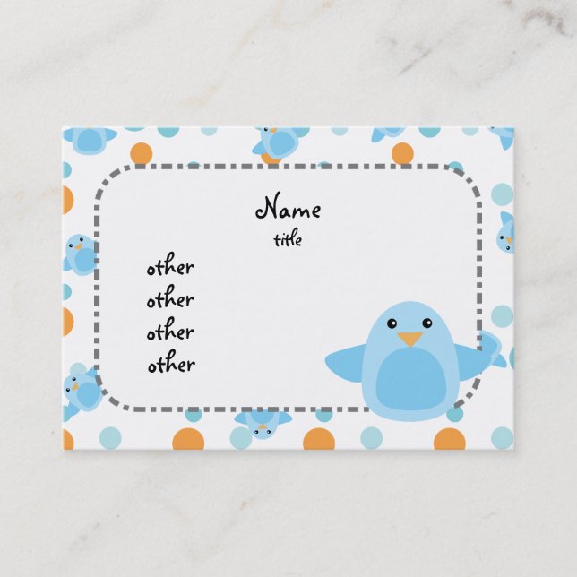 Tarjeta De Visita Happiness Bluebird (Anverso)