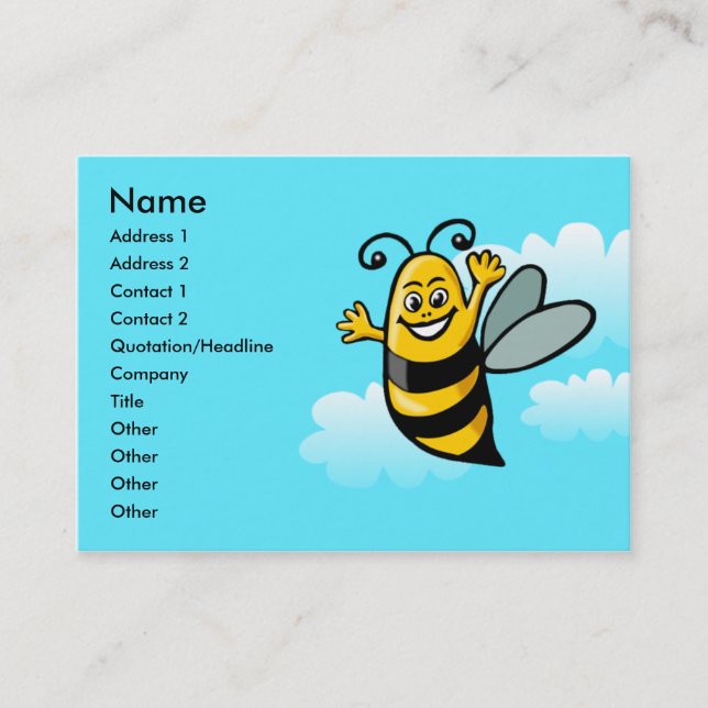 Tarjeta De Visita Happy Bee (Anverso)
