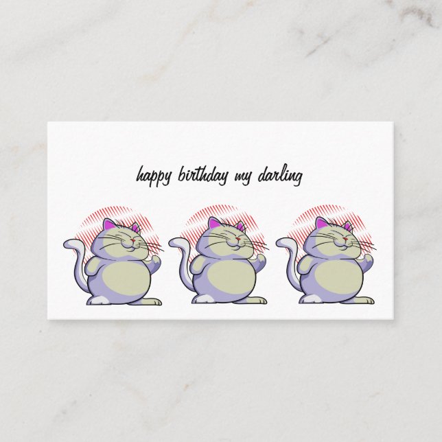 Tarjeta De Visita happy birthday (Anverso)