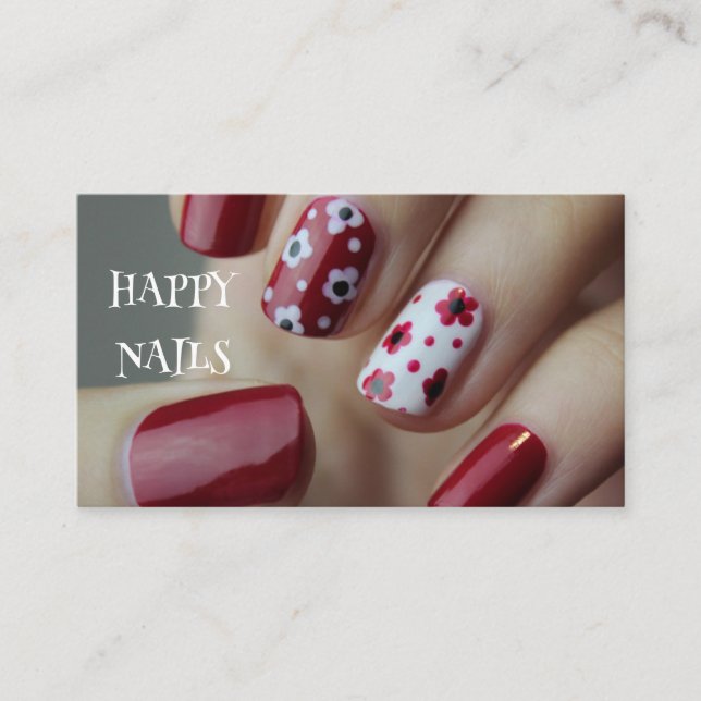 TARJETA DE VISITA HAPPY NAILS BUSINESS CARD (Anverso)