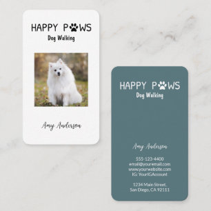 Tarjeta De Visita Happy Paws Dog Walking / Sitting Business Card