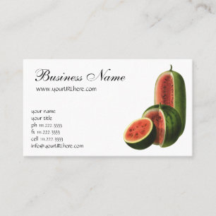 Tarjeta De Visita Harinas Vintage redondeadas, fruta orgánica