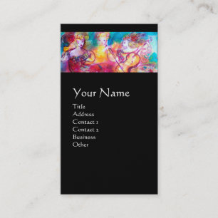 Tarjeta De Visita HARMONY TRIO SPRING CONCERT MONOGRAM ,Black Pearl