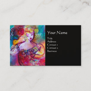 Tarjeta De Visita HARMONY TRIO SPRING CONCERT MONOGRAM ,Black Pearl