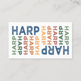 Tarjeta De Visita Harp Colorful