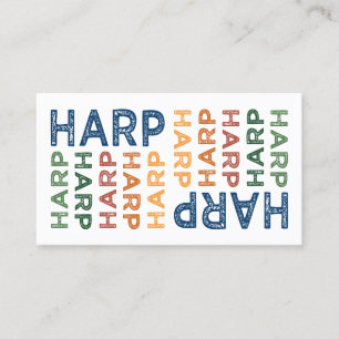 Tarjeta De Visita Harp Colorful