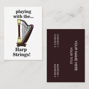 Tarjeta De Visita Harp Instrumento Musical Harp