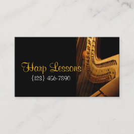 Tarjeta De Visita Harp Lessons Music Business Card