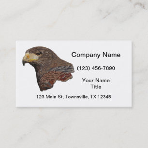Tarjeta De Visita Harris Hawk el falso bordado