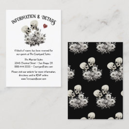 Tarjeta De Visita Hasta que la muerte nos haga Parte Skeleton Info &